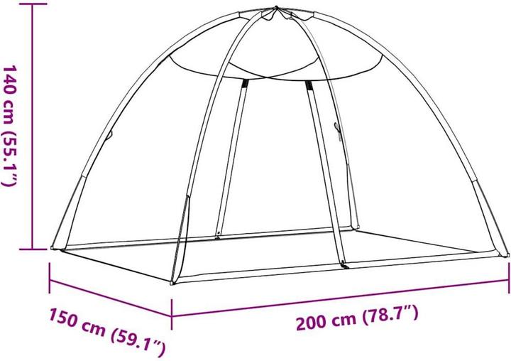 Produktbild vidaXL Moskitonetz (150 x 140 cm)