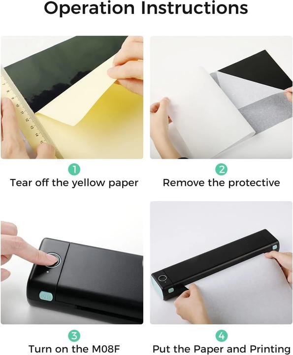 Image du produit Phomemo M08F (Thermodirecte, Noir et blanc)