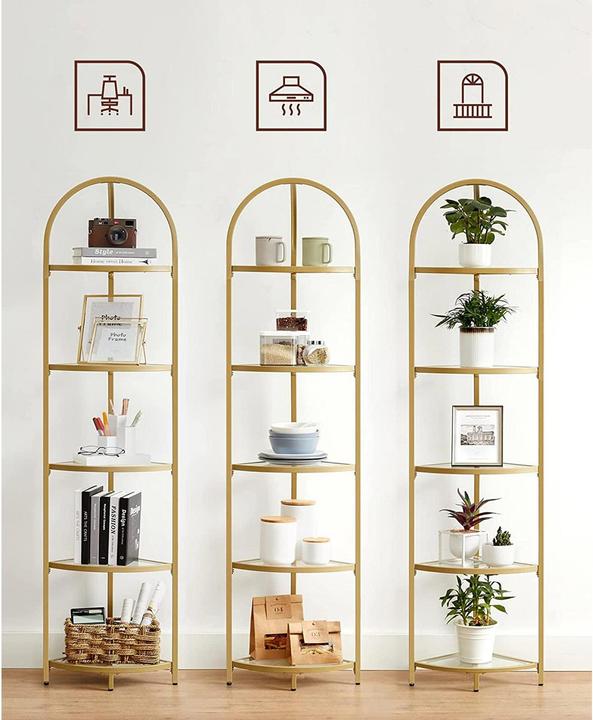 Actual product image Vasagle Corner shelf gold 28.0 x 28.0 x 158.0 cm (28 x 28 x 158 cm)