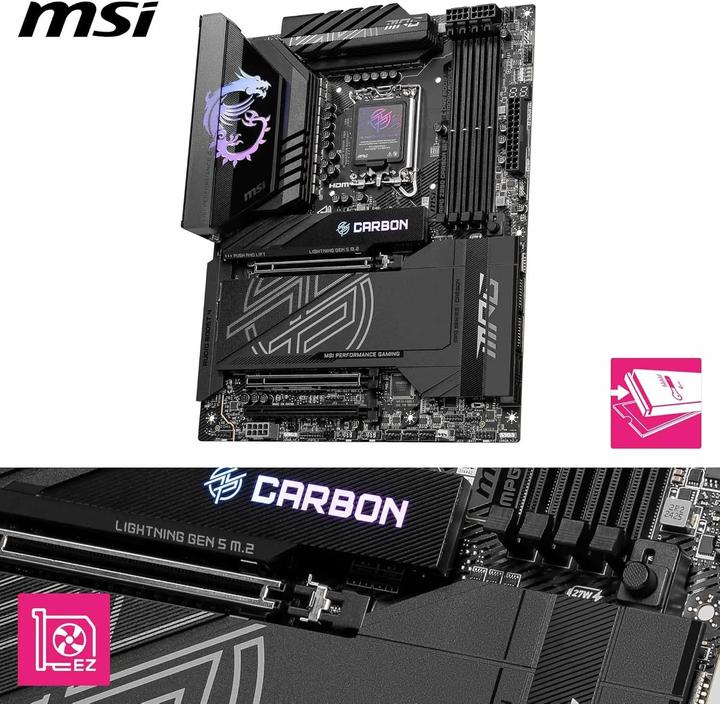 Produktbild MSI MPG Z890 CARBON WIFI (LGA 1851, Intel Z890, ATX)