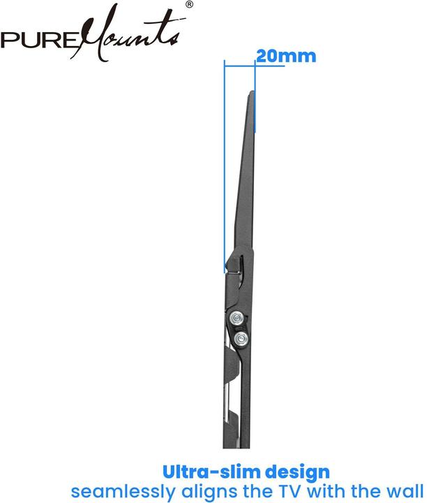 Produktbild PureMounts Wandhalterung PM-BT410 Schwarz (Wand, 45 kg)