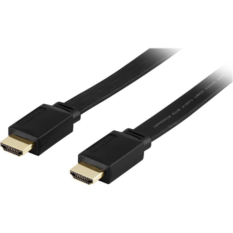 Deltaco HDMI-1070F HDMI cable HDMI Type A (Standard) Black (10 m, HDMI), Video Kabel