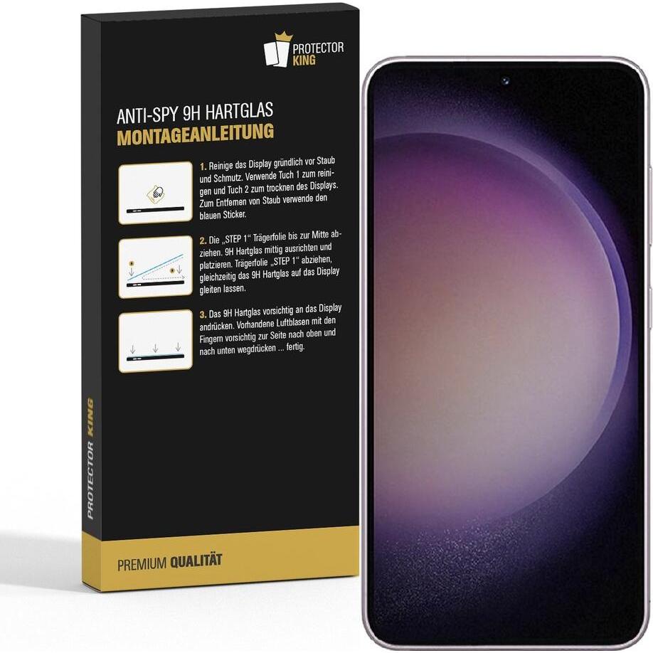 Thumbnail - Protectorking 1x Echtes Tempered 9H Panzerhartglas Blickschutz (1 Stück, Samsung Galaxy A50), Smartphone Schutzfolie