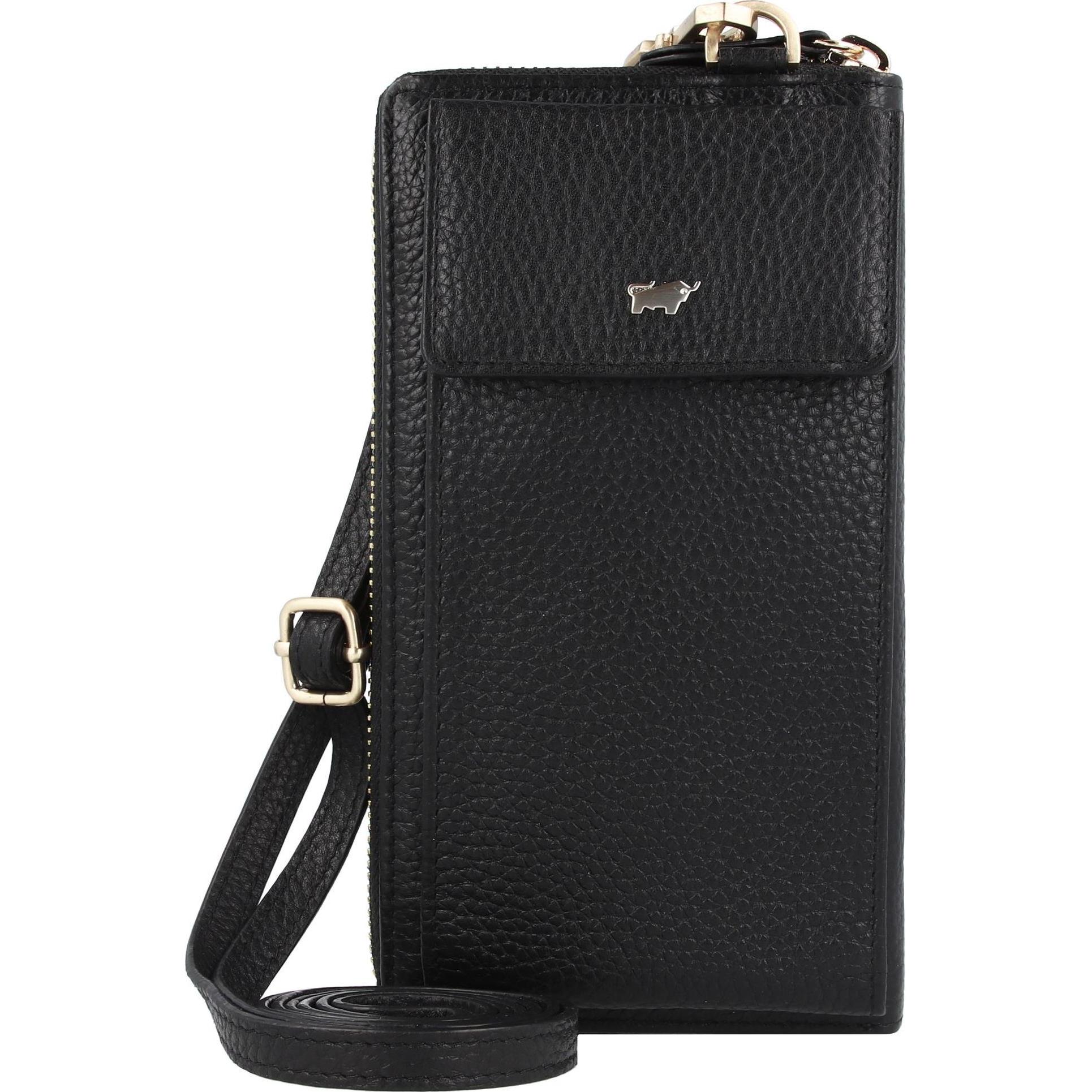 Braun Büffel, Handtasche, Asti Handytasche Leder 19 cm, Schwarz