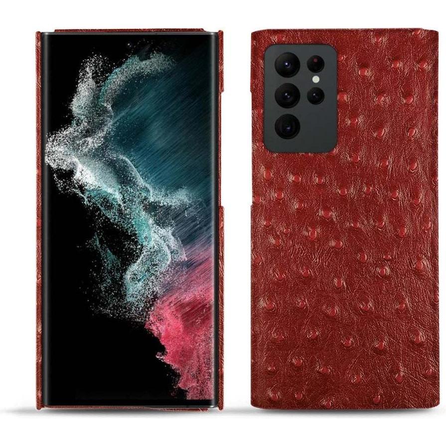 Noreve Lederschutzhülle (Samsung Galaxy S22 Ultra), Smartphone Hülle, Rot