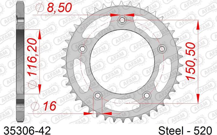 Produktbild Afam 520 42 dents (42)