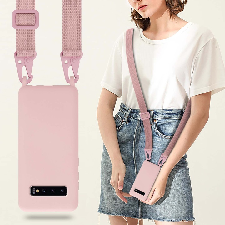 Actual product image Cadorabo TPU Cover Mobile Phone Chain Liquid (Samsung Galaxy S10+)