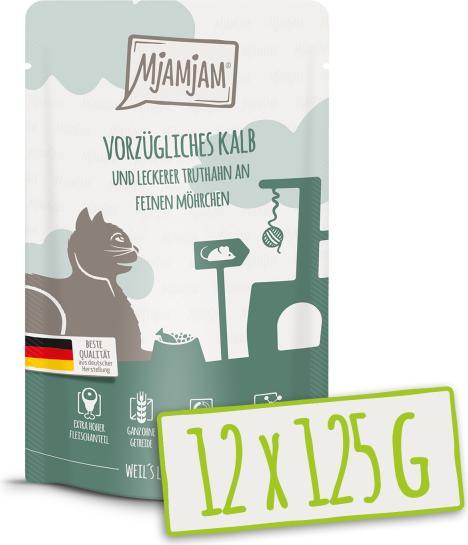 Produktbild Mjamjam Köstliches Pferd an gedämpftem Kürbis (Adult, 12 Stk., 1500 g)