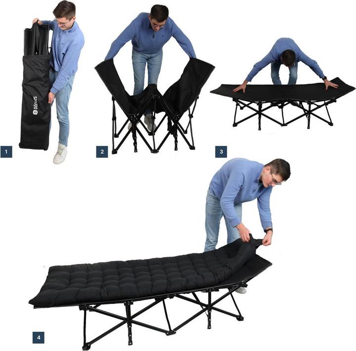 Produktbild Dönges Feldbett klappbar mit Matratze, 200kg mit Tragetasche