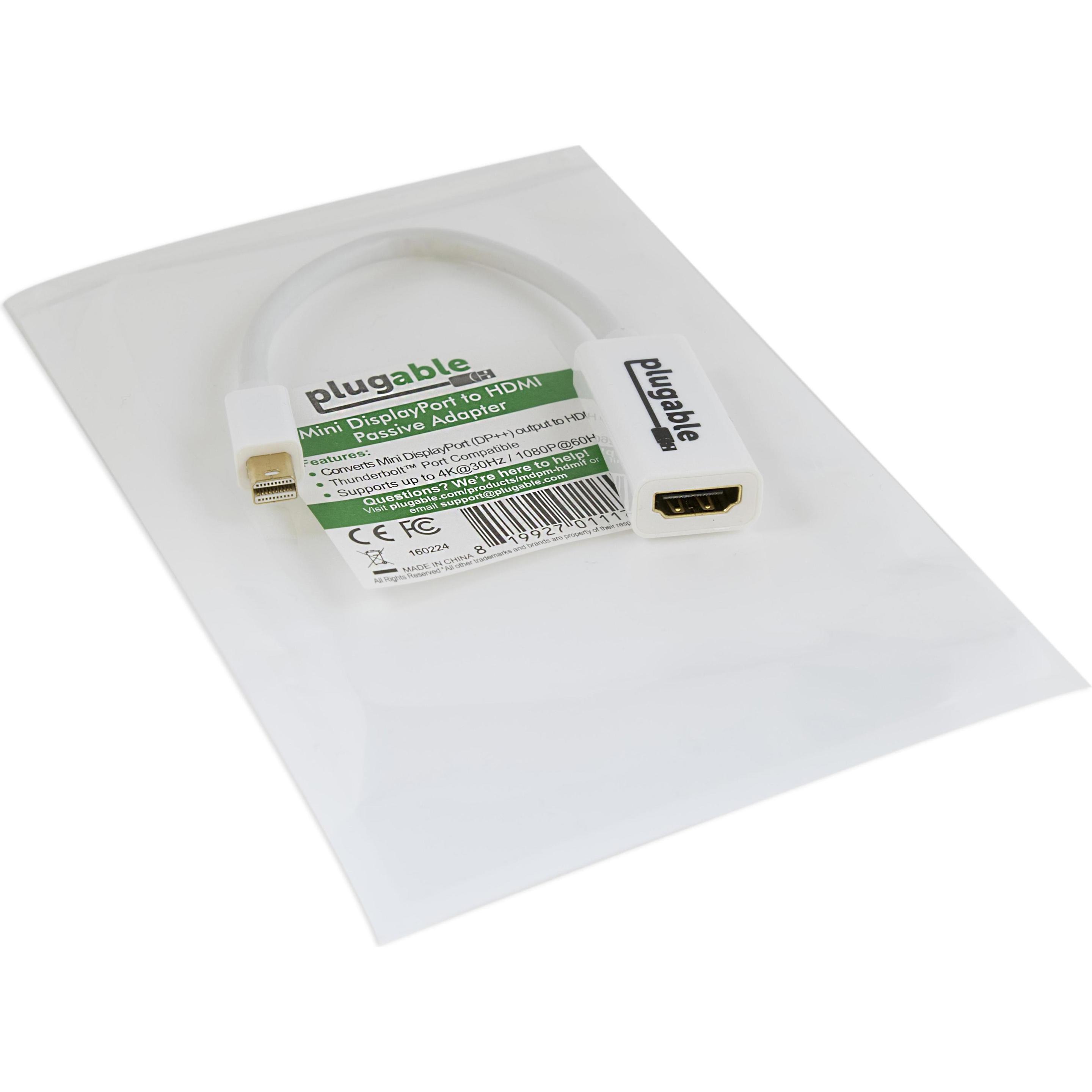 Thumbnail - Plugable Mini DP (TBT 2) to HDMI Adpt, Interne Kabel (PC)