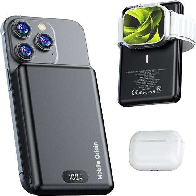 Image du produit Mobile Origin PowerBank 10000mAh 3in1 Wireless Magnetic PowerBank PB8 (10000 mAh)