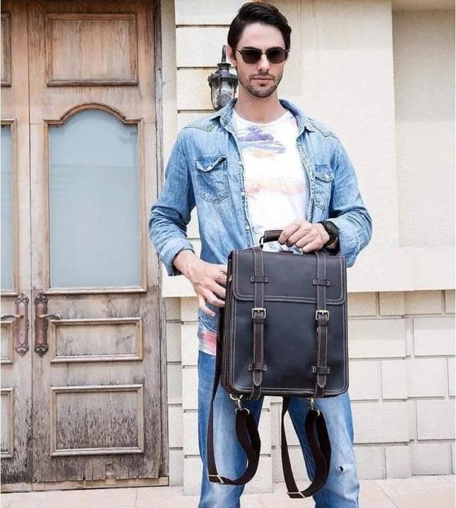 Actual product image Only-Bags.Store Vintage Leather Backpack, Leather Backpack