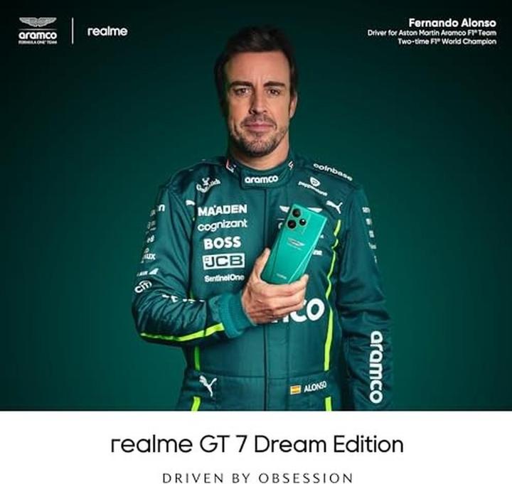 Produktbild realme GT 7 (512 GB, Aston Martin Green, 6.78", Hybrid Dual SIM, 5G)