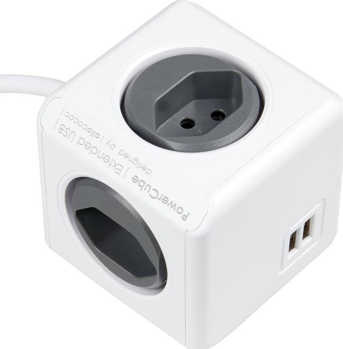 Produktbild Allocacoc PowerCube S+ (6 x, Typ 13, USB-A, 3 m)