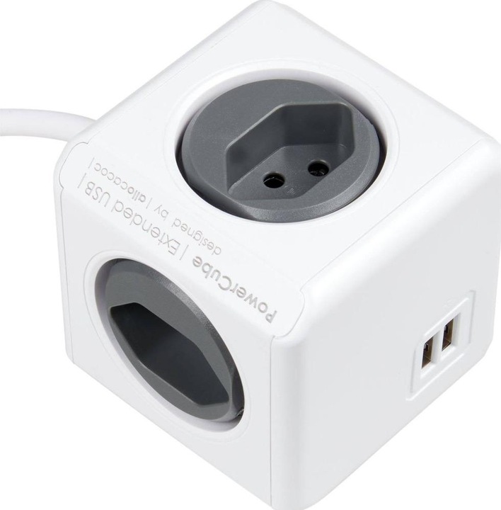 Produktbild Allocacoc PowerCube S+ (6 x, Typ 13, USB-A, 3 m)