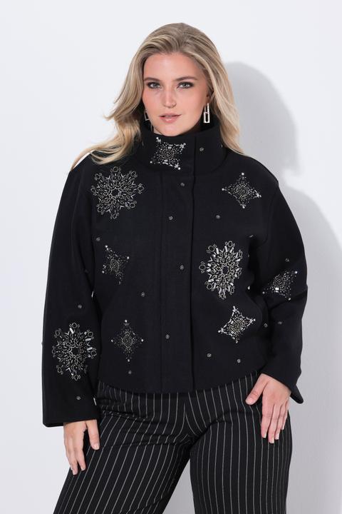 Produktbild Ulla Popken Jacke, Stickerei, kurz, Stehkragen, Langarm (42, 44)
