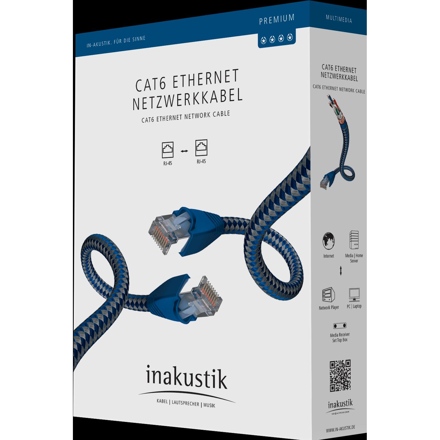 Thumbnail - Inakustik in-akustik Premium Netzwerkkabel CAT6 RJ45 3M (SF/UTP, CAT6, 3 m), Netzwerkkabel