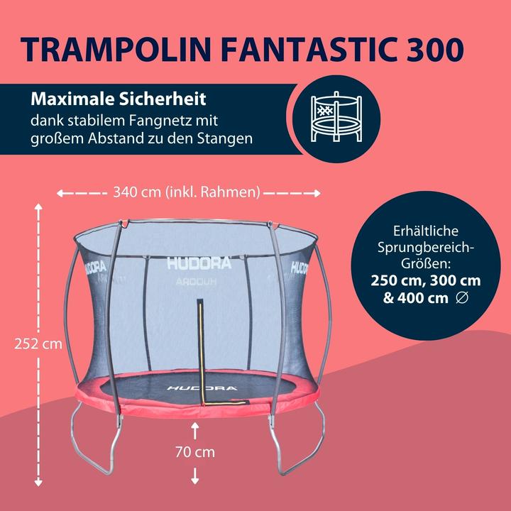 Image du produit Hudora Trampoline Fantastic 300V (300 cm)