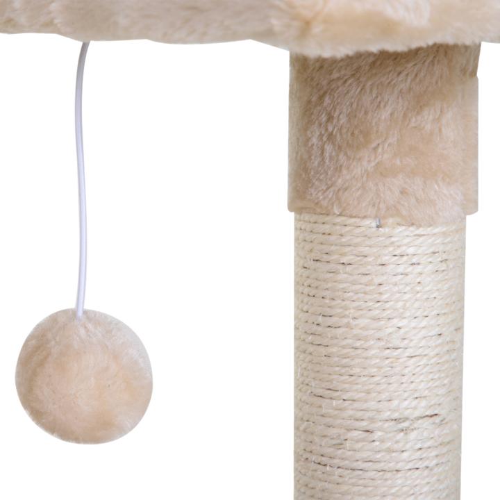 Produktbild PawHut Katzenbaum mit Sisalsäulen (70 cm, Beige)