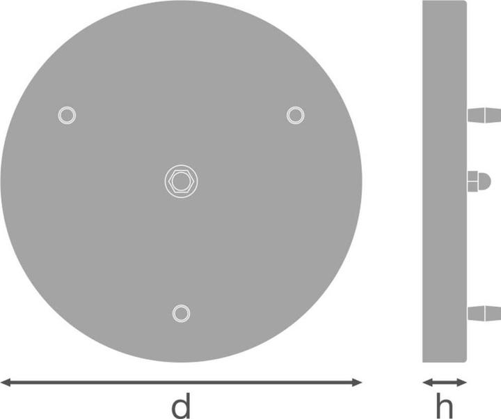 Actual product image Osram Vintage 1906® PenduLum CANOPY Triple Canopy Round