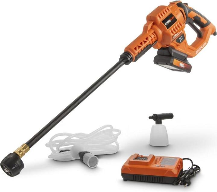 Produktbild Powerplus Dual Power Pressure cleaner 20V - inkl. Akku 20V 2.0Ah und Ladegerät (Akkubetrieb)