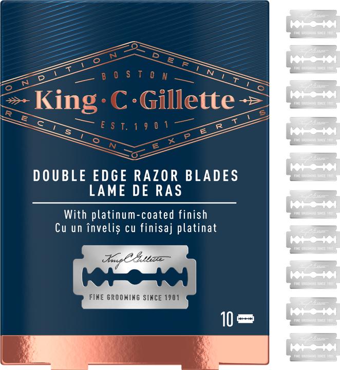 Actual product image King C. Gillette Double Edge Razor Blades (10 x)