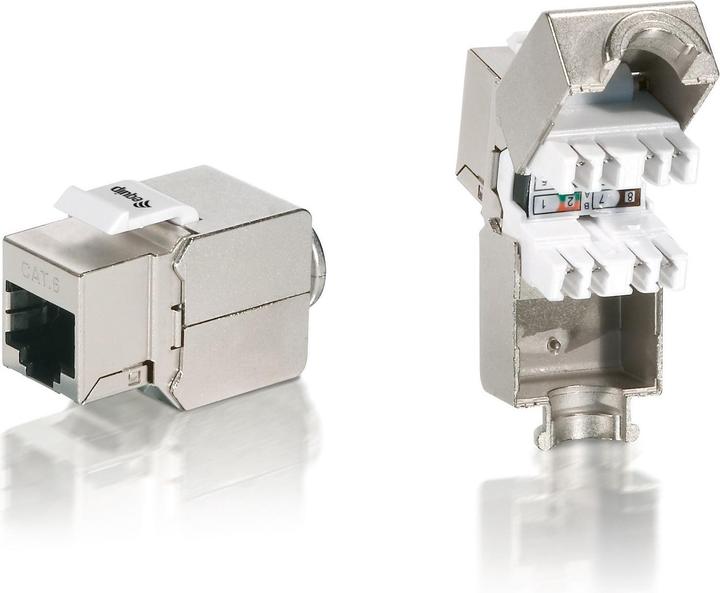 equip 8 x Keystone Jack Cat.6 LSA voll geschirmt werkzeugfreier Anschluss