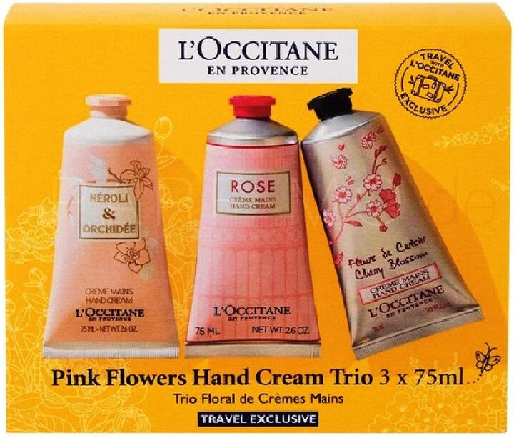 L'Occitane Pink Flowers Hand Cream Trio (225 ml)