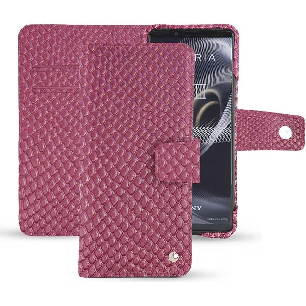 Thumbnail - Noreve Lederschutzhülle Wallet (Sony Xperia 5 III), Smartphone Hülle, Rosa