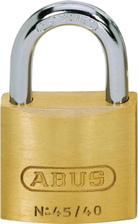 Actual product image Abus Padlock brass series 45/40. different keyings