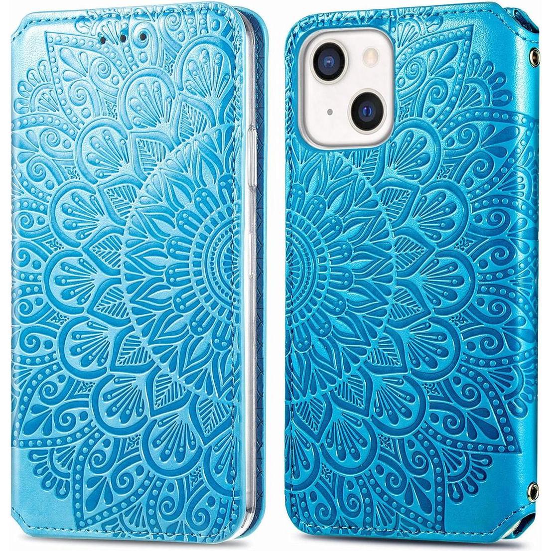 König Design Hülle Handy Schutz für Apple iPhone 13 mini Case Cover Tasche Etuis Bumper Blau (Apple iPhone 13 mini), Sma...
