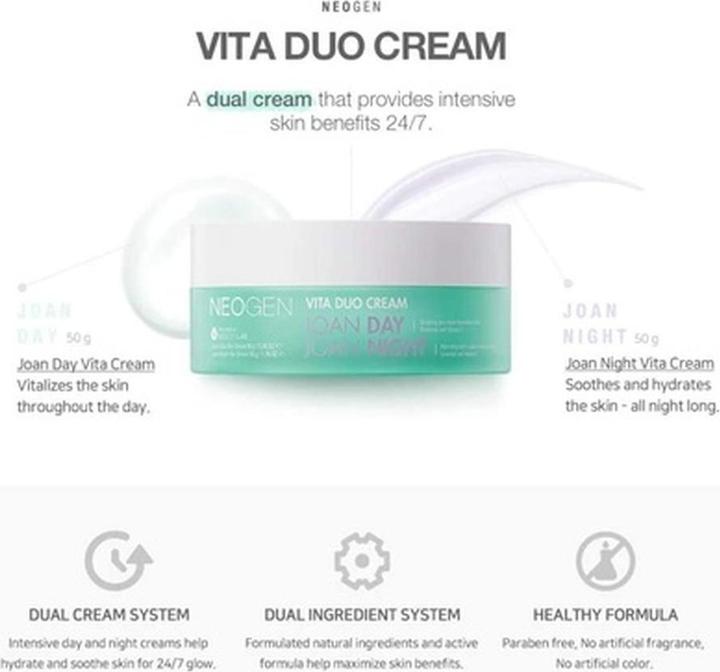Produktbild Neogen Dermalogy Vita Duo Joan Day & Night Cream (200 ml, Tagescreme, Nachtcreme)