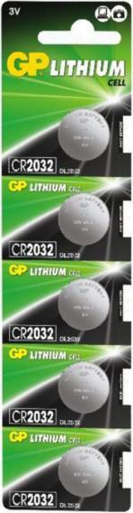 GP Batteries Cr2032 (5 pcs., CR2032, 220 mAh)