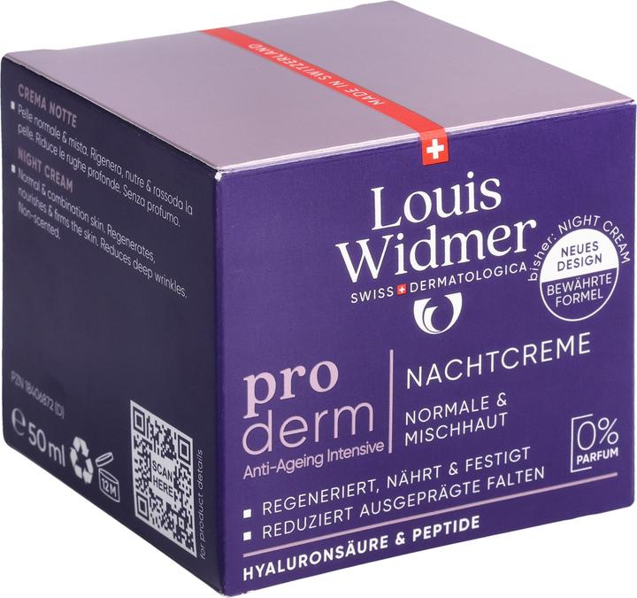 Image du produit Louis Widmer Proderm (50 ml, Crème de nuit)