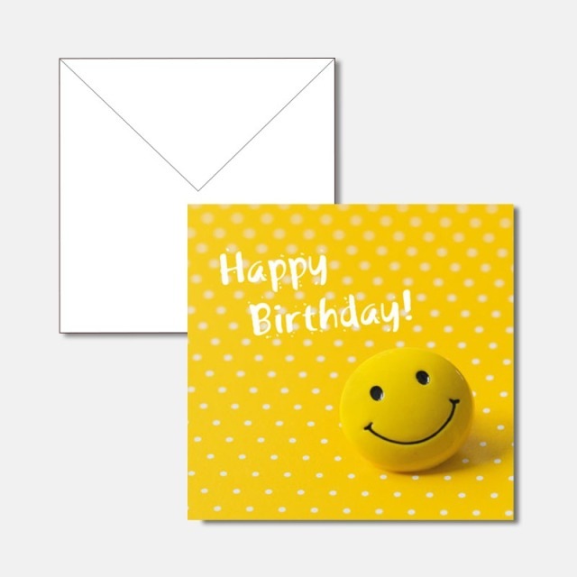 Produktbild Geburtstagskarte Smiley 13.5 x 13.5 cm (1 Stk.)