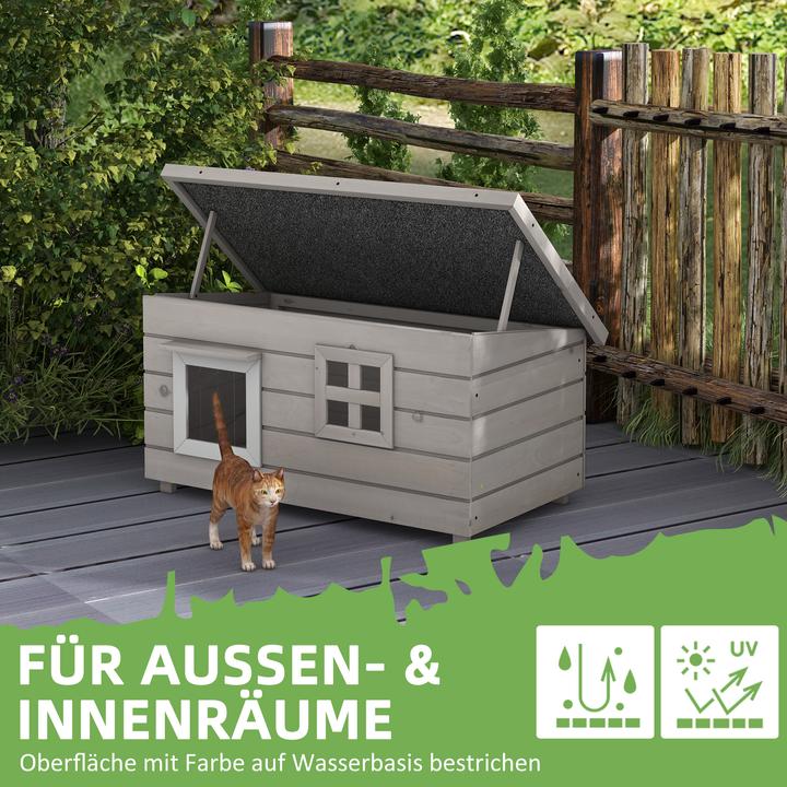 Image du produit PawHut Maison pour chats avec fenêtre (Chat)