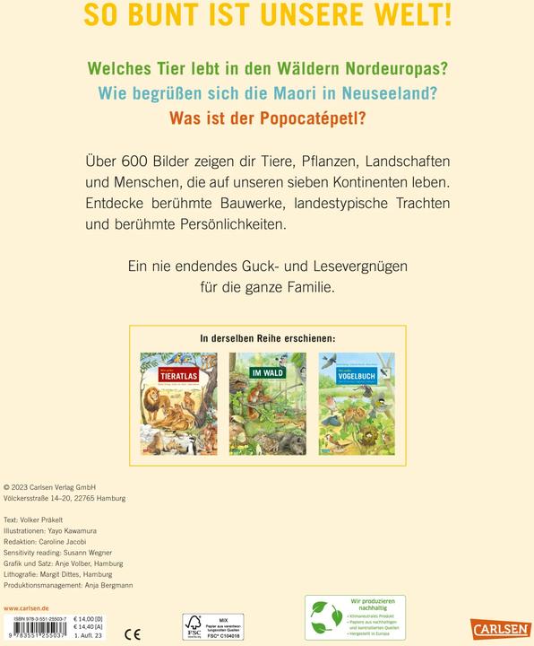 Produktbild Mein grosser Weltatlas (Deutsch, Volker Präkelt, Yayo Kawamura, 2023)