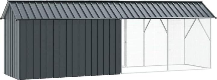 Actual product image vidaXL Aviary with extension anthracite 310x640x247 cm steel
