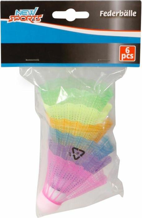Produktbild New Sports Federbälle, bunt, 6 Stück