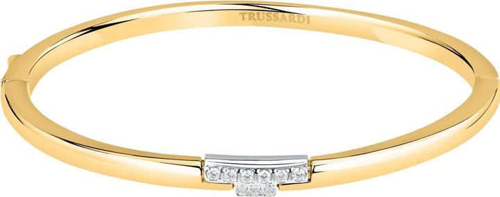 Actual product image Trussardi Solid gold-plated bracelet with zirconia T-Logo TJAXC18
