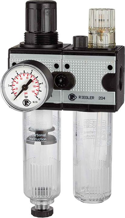 Riegler Maintenance unit MULTIFIX thread G 1/2 ″ semi-automatic BG III 2-piece 3500 l/min width 134.8 mm