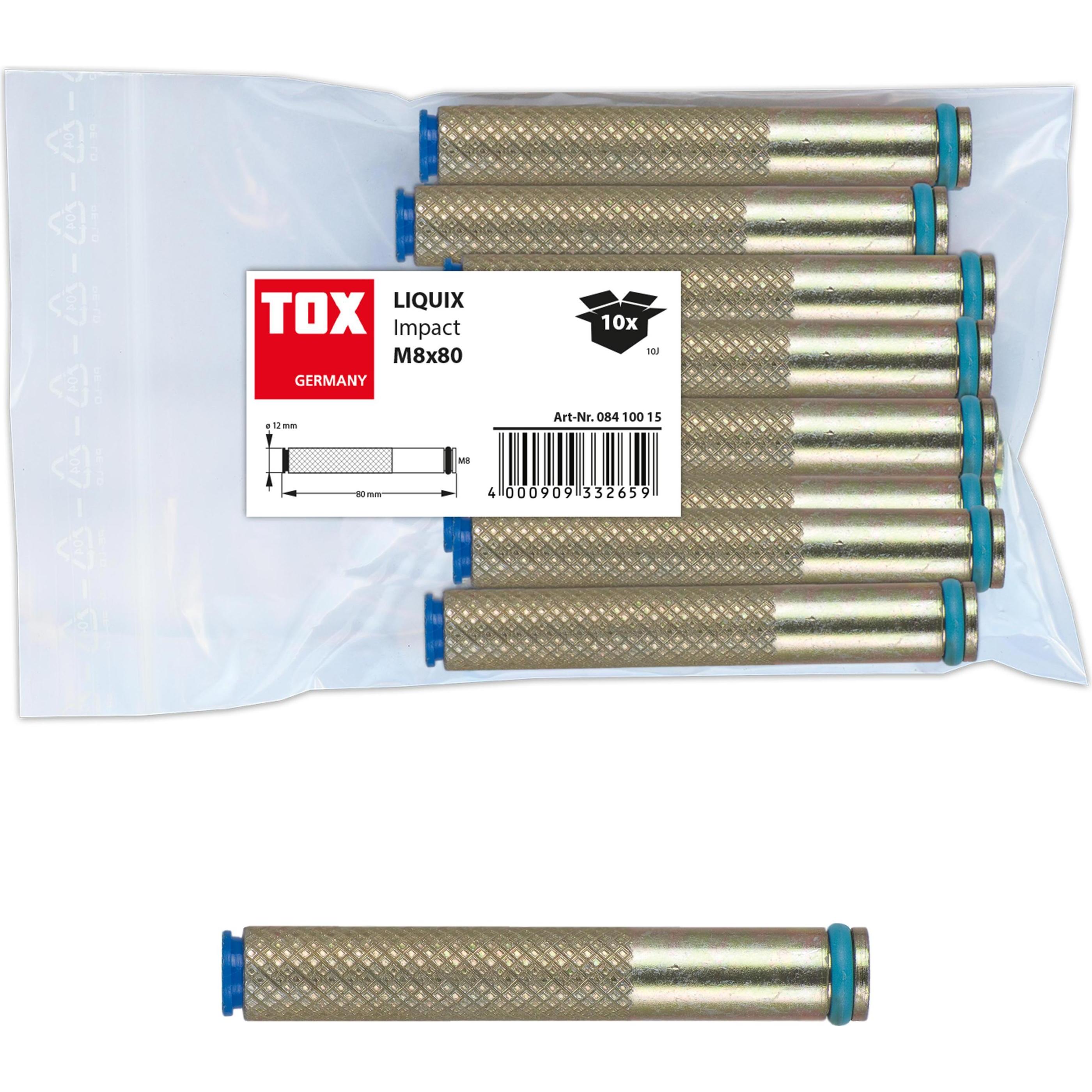 Tox, Dübel, Verbundmörtel-Zubehör Liquix Impact M8x80 mm (10 Stk.)