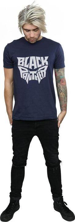 Actual product image Mens Black Panther Worded Emblem T-Shirt (M)