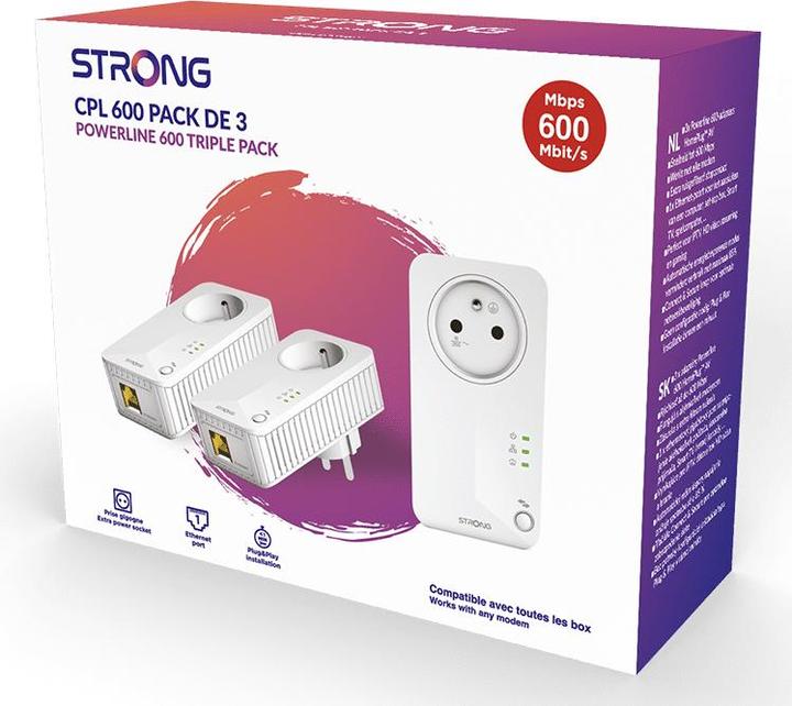 Produktbild Strong PL600TRIFRV2 (600Mbps) - Pack de 3 (600 Mbit/s)