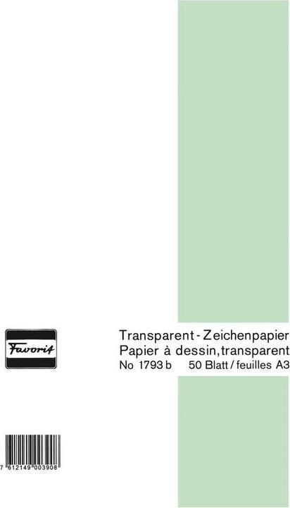 Actual product image Rumold Transparent paper blocks (A3, Plain, No binding)