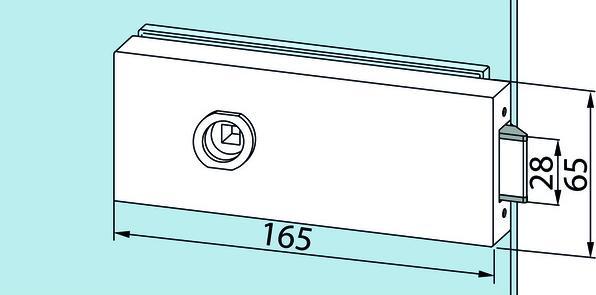 Dormakaba Glass door lock Studio Classic (Profile double cylinder)
