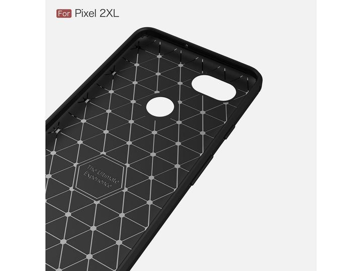Produktbild Screenguard Google Pixel 2 XL Hülle Carbon Brushed Soft TPU (Google Pixel 2 XL)