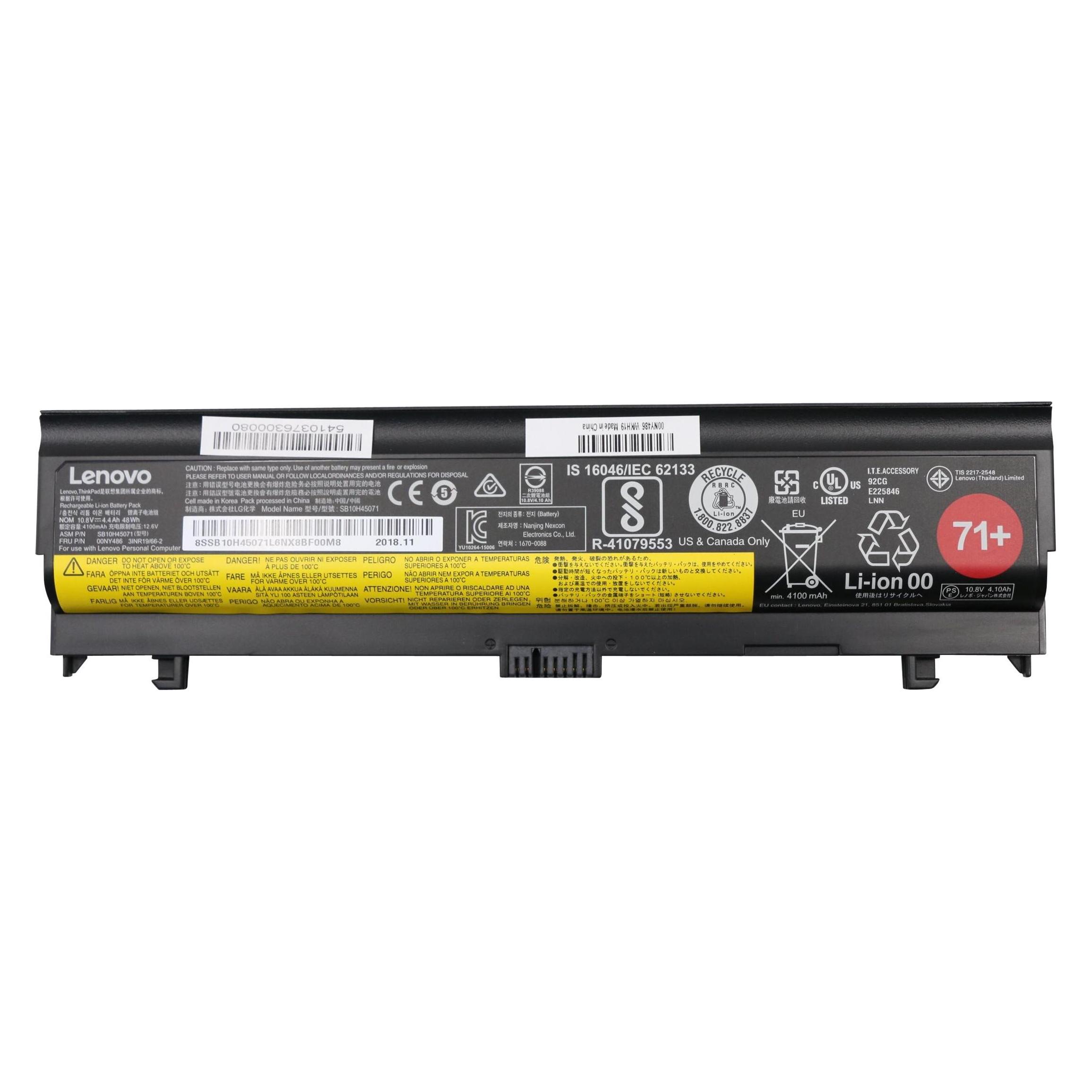 Lenovo Battery 71+ 6 Cell (6 Zellen, 4400 mAh), Notebook Akku