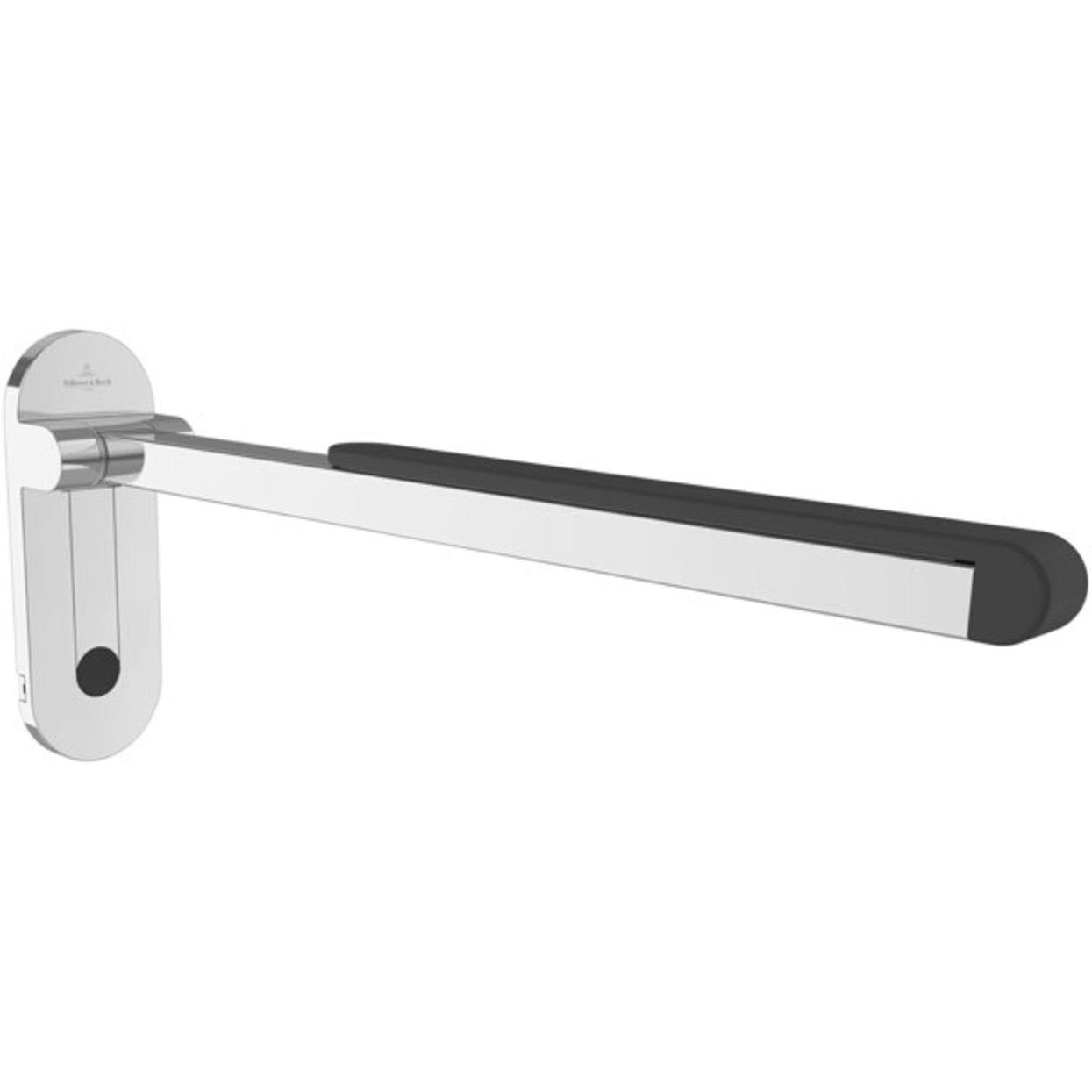 Villeroy & Boch, Handtuchhalter + Handtuchhaken, V&B Klappgriff ViCare Design verchromt, mit weicher Auflage 650mm