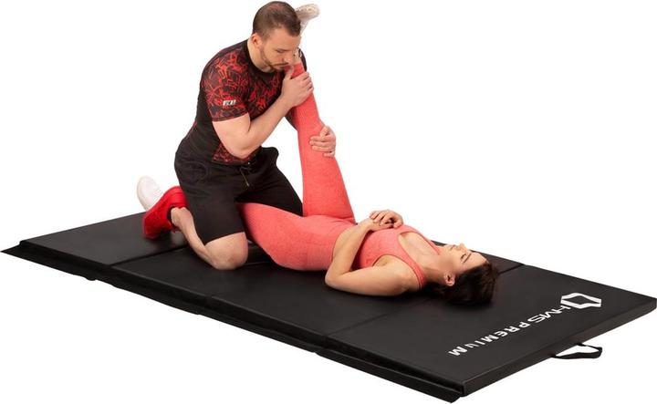 Actual product image HMS Folding gymnastics mat Premium MGS01 2400x1200mm, black (50 mm)